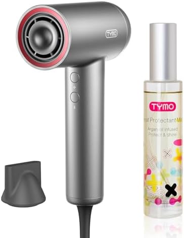 TYMO Heat Protectant Spray for Hair + Professional Ionic Blow Dryer