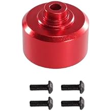for MJX for Hyper Go 10208 1/10 Metal Differential Gearbox Housing Remote Control Car Upgrade Parts and Accessories RC Car Parts(Red)