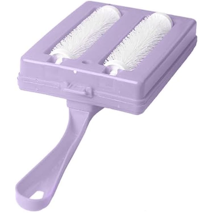 Carpet Debris Brush, Plastic Handheld Cleaning Brush Multi-Functional Handheld Double Roller Sofa Sweepers Carpet Cleaner Brush Random
