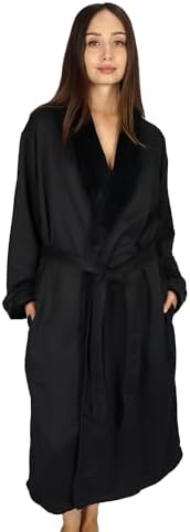 Mansfield Unisex Spa Microfiber Shimmer Lined Shawl Collar Robe