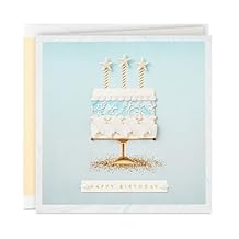 Hallmark Signature Birthday Card (Seashell Birthday Cake)