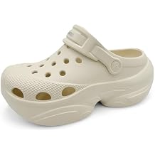 Amoji Women Platform Clogs Thick Yard Garden Shoes Summer Sandals 0859