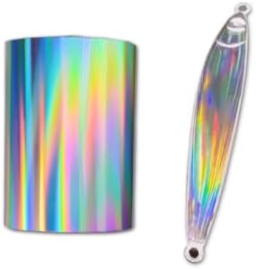 1 pcs 4cm*100m Holographic Hot Stamping Foil Paper for Fishing Plastic Metal Jig DIY Bait Spoon Handwork Film Fishing Accessories
