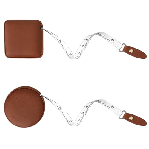 Tape Measure for Body Measuring Medical Body Cloth Tailor Craft Dieting Measuring Tape, 60 Inch1.5 M Dual Sided Measuring Tape for Body Fabric Sewing2 Pieces,Brown