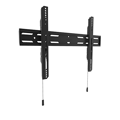 Kanto PF300 Fixed TV Mount for 32 to 90 TVs | Up to 150 lb | VESA 100 x 100 to 600 x 400 | Extra Wide Wall Plate | Post-Installation Leveling | Lockable Arms | Quick Release | Low Profile | Black