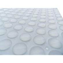 DGQ Şeffaf Yumuşak Kapanan Çekmece Dolap Kapı Tamponları - 8 mm x 1,5 mm Ses Sönümleyici Yapışkan Şeffaf Kauçuk Pedler Ayaklar - Yarı Küre Şekil - 100 Adet