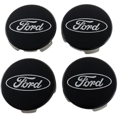 Ford TruckSUV Black and Chrome Wheel Center Cap Kit for F-150 4 Center Caps