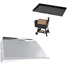 BAC-012 Drip Pan Heat Baffle Replacement and Adjustable Grill Storage Shelf for Traeger Pro 22 and 575 Series Pellet grills