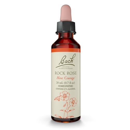 Bach Original Flower Remedies, Rock Rose - Have Courage - Natural Homeopathic Flower Essence for Emotional Balance - Vegan, Gluten Free, Sugar Free - 20mL Dropper