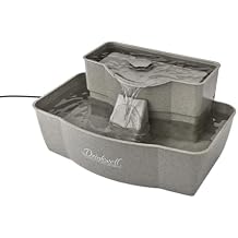 PetSafe Multi-Tier Pet Fountain Large Waterer Great for Cats and Dogs 2 Heights to Drink from Great for Senior Pets 100 Oz Water Capacity Fresh, Filtered Water