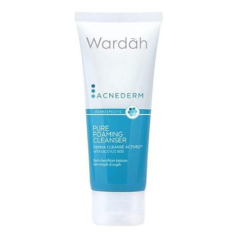 WARDAH Acnederm Foaming Cleanser 60ml -To cleanse dirt, make up, and excess oil. With Allantoin that is soothing and moisturizing. For acne prone skin