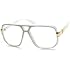 zeroUV Classic Square Frame Plastic Clear Lens Blue Light Aviator Glasses 8975