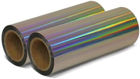 Rainbow Holographic Metalized Thermal Laminating Film 1.6mil x 12.75" x 1000', 3" Core