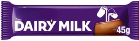 Dairy Milk Chocolate Bar 45g (Pack Of 24) "Deliciousness that brings a smile" For All Occasions