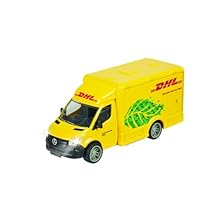 Majorette - Grand Series Delivery Van Mercedes-Benz Sprinter DHL, 15 cm, Scale 1:43 (15 cm), Made of Metal and Plastic, Light and Sound (213742000)