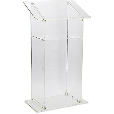 SourceOne Modern Clear Acrylic Podium Lectern Traditional