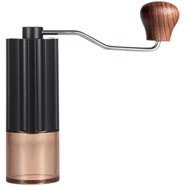 Manual Coffee Grinder, Stainless Steel Conical Burr, High Precision Adjustable Coffee Bean Grinder with Hand, Handheld Portable Grinder for Espresso, Camping, Travel and Home, Black Black