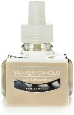 Yankee Candle ScentPlug Refill for Plug in Air Fresheners, Scented Oil Refills, Long Lasting Home Fragrance, Odor Eliminating Fragrance, Seaside Woods (Pack of 1)