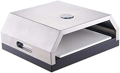 Outdoor Pizza Oven Grill Top Pizza Oven with Stone for Gas or Charcoal Grill