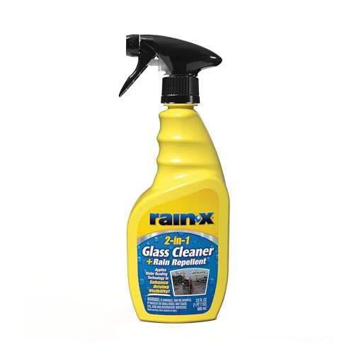 Rain-X 5071268 2-in-1 Glass Cleaner and Rain Repellant, 23 oz. Pack of 1 - Provides a Streak-Free Clean for Automotive Glass While Preventing Sleet, Snow, Ice, and Road Spray Build Up