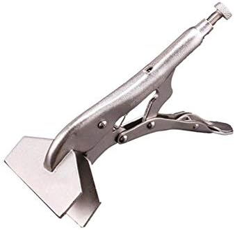 Locking Sheet Metal Tool, Carbon Steel Pliers Tools Adjustable Wear-Resistant Flat-Head Vise Multi-Functional Welding Jig Hand Tool (10-inch), Sand,silver, (H-12155625)
