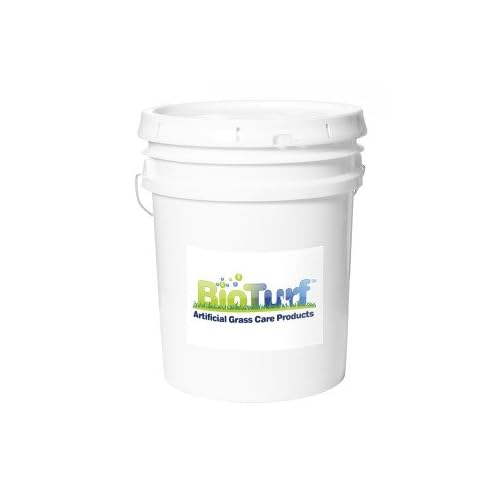 BioTurf BioS Turf Cleaner for Pet Urine Outdoor Artificial Turf Cleaner Deodorizer Concentrate Fake Grass & Yard Deodorizer for Dog Urine & Feces Enzyme Kennel Odor Eliminator 5 Gallon