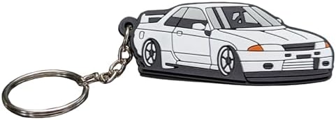 Keychain for Skyline GT-R R32, GTR, GTT, GTST, BNR32, white, accessories gift