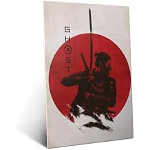 Displate Metal Poster Ghost of Tsushima Ghost of Tsushima: Samurai's Resolve Bedroom Decor Wall Art Magnetic Posters 12.6 x 17.7 inch