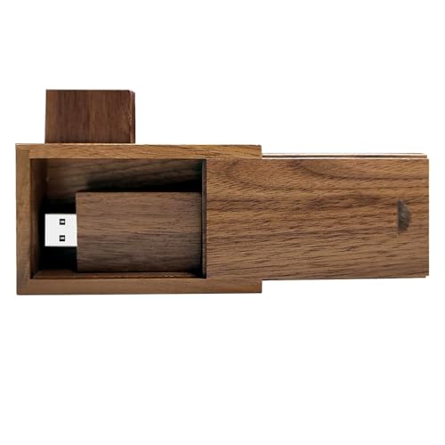 Wood USB Flash Drive with Wooden Gift Box TATMOHIK 32GB USB 3.0 Wedding Wood Flash Drive Box Walnut Wooden Thumb Drive for Keepsakes for WeddingBirthdayValentines Day