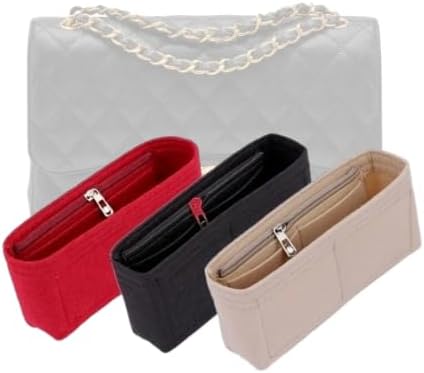 Bag Organizer for Chanel Jumbo Classic Double Flap Bag (30L x 19.5H x 10D cm) (Beige, Style A: Exposure)