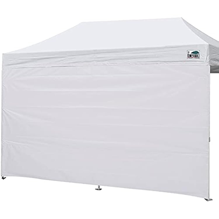 Eurmax USA 10x20 Pop Up Canopy SunWall-UV Protection for Tents,Blocks Sunlight&Wind,Water Resistant Side Wall Only,Easy Hook & Loop Installation,Fit for 20FT Straight Leg Shelters&Gazebo,White