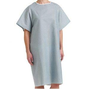 Elivo Premium Hospital Gown| One Size Fits All Unisex Patient Gown | Professional Surgical Gown, Delivery Robe, Nursing Dress, Maternity Pajamas | Hospital Approved Medical Supplies (1)