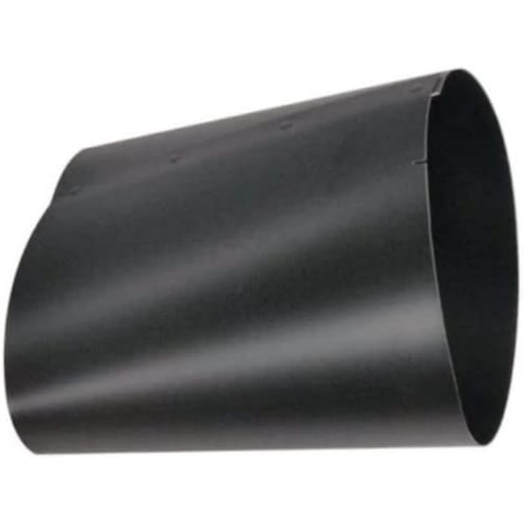 BM0037 Oval To Round Connector fits for Imperial, Black, 24 Gauge, 6 Dia