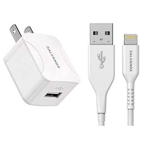 Galvanox iPhone Charger with Wall Plug 10W Single Port MFi Apple Certified Lightning to USB Cable Charging Cord and Outlet Power Adapter for iPhone 78 PlusXXRXs11121314 Plus14 Pro Max