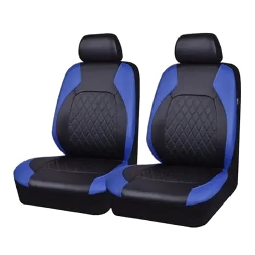 Four Seasons Universal Full Car Seat Cushion Protection Cover Luxury Quality Leather Car Seat Cover Comfortable Car AccessoriesBlue 4 pieces