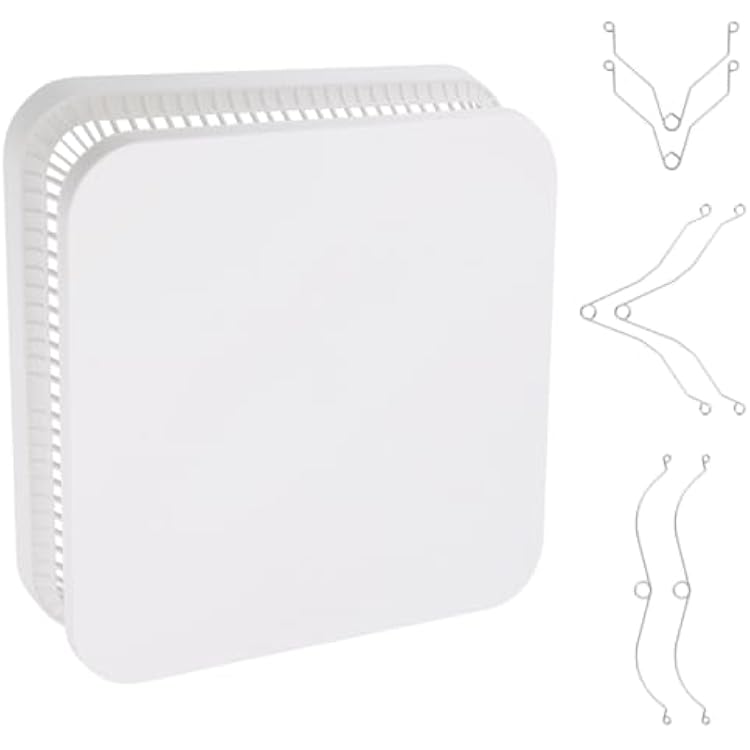 FG701S Universal Upgraded Bathroom Fan Cover with Springs 13.25x13.25 Inch Replacement for Br-oan Nu-Tone SmallMediumLarge Size Vent Fans Bathroom Ceiling Square Fan Cover, White,1Pack