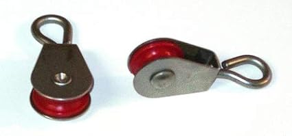 7/8" Red Nylon Pulley with Stainless Steel Swivel Eye Bracket: 10, 20, 25, 50 and 100 pcs (20)