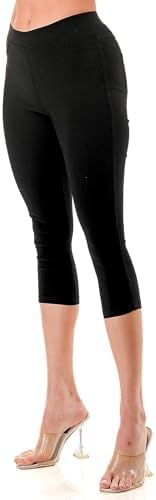 Womens Jeggings & Capris High Waist Pull-On Jean Style Stretch Skinny Capri Pants