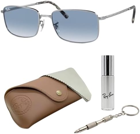 Ray-Ban RB3717 Rectangle Shaped Sunglasses for Men & Women with Official RAYBAN Eyewear Kit