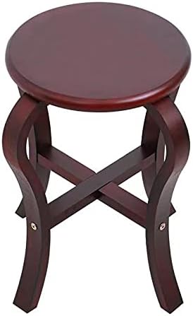 Sturdy Guzheng Stool - Solid Wood, Antique Mahogany, Brown