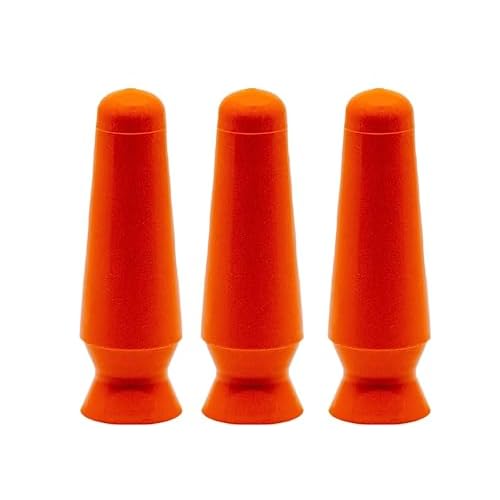 DMV Scleral Cup Large Contact Lens Handler -3 Pack - Inserts and Removes Scleral Contact Lenses and Prosthetic Eyes Orange