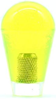 Arcity Arcade Joystick Bat Oval Top Handle Knob American Type Replacement Crystal Yellow for Zippy SANWA SEIMITSU Arcade1up Fight Stick Machine Console Cabinet New