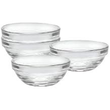 Duralex Made In France Lys 3-Inch Stackable Clear Bowl, Set of 4