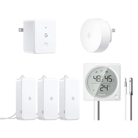 GoveeLife Upgraded WiFi Refrigerator Thermometer Pro Bundle with 2.0 WiFi Hygrometer Thermometer 3 Pack