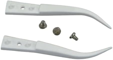 Techni-Pro 758TW008-5.1' ESD Plastic Tip Tweezers, Style 2A, Carbon Fiber Tips, Round, Flat