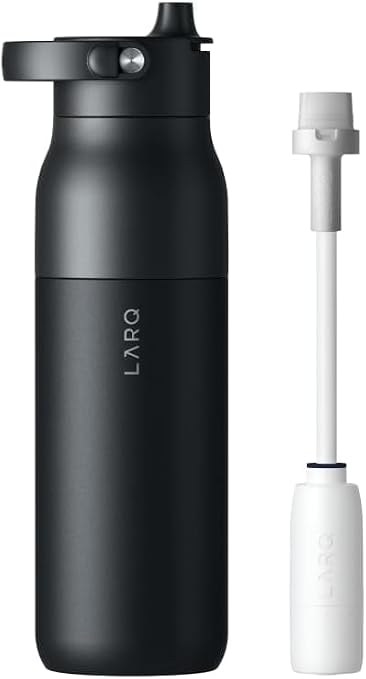 LARQ Summer Swig Set: Bottle Swig Top 34oz Obsidian Black Filter Straw