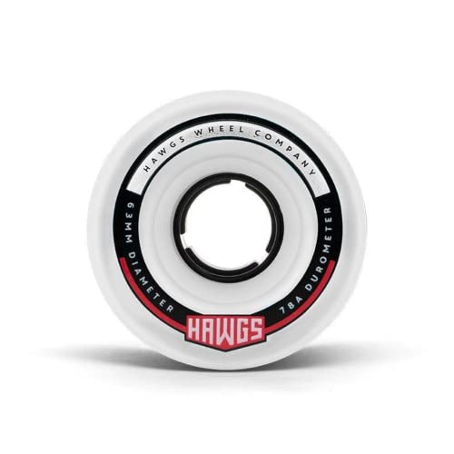 Landyachtz Chubby and Fatty Hawgs Wheels 60mm63mm 78a [Multiple Colors] White, 63mm