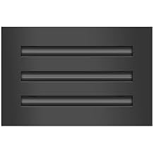 BUILDMART - 10x6 Modern AC Vent Cover - Decorative Black Air Vent - Standard Linear Slot Diffuser - Register Grille for Ceiling, Walls & Floors - Texas Buildmart