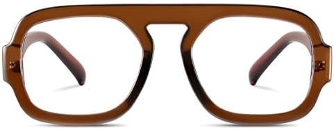 Aviator Blue Light Blocking Glasses for Women Men Square Flat Top Computer TV Eyeglasses Anti Eyestrain