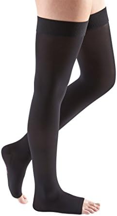 mediven Comfort for Women, 20-30 mmHg Open Toe Leg Circulation, Thigh High Compression Stockings for Women, Semi-Transparent Leg Support Compression Hosiery